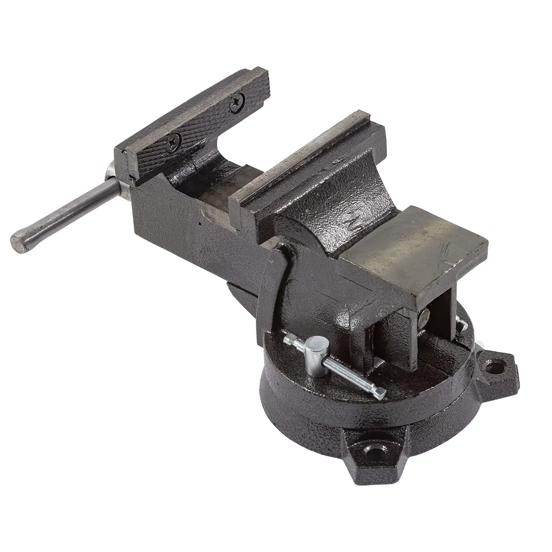 Тиски стальные поворотные с наковальней 100 мм RockForce RF-6540304