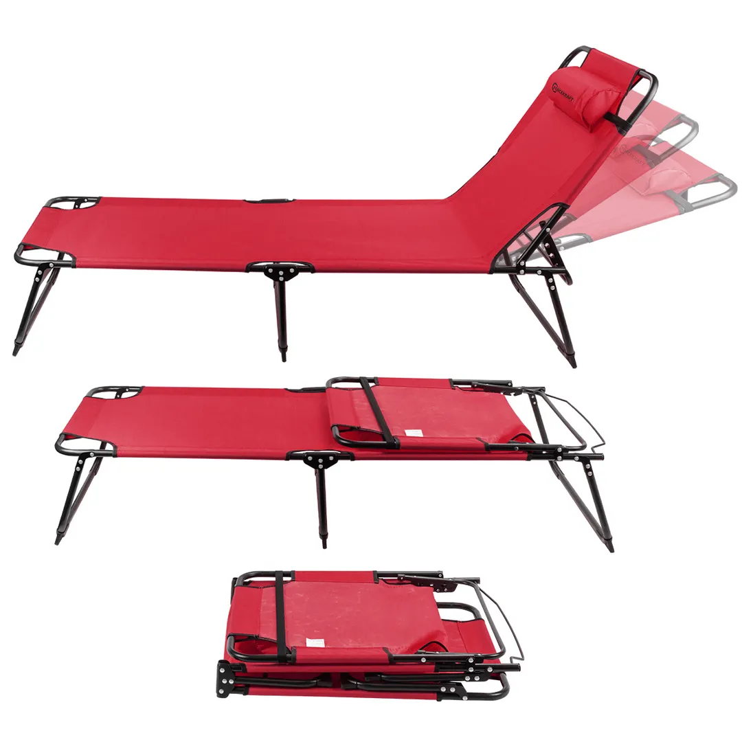 Шезлонг складной ForceKraft FK-8009C