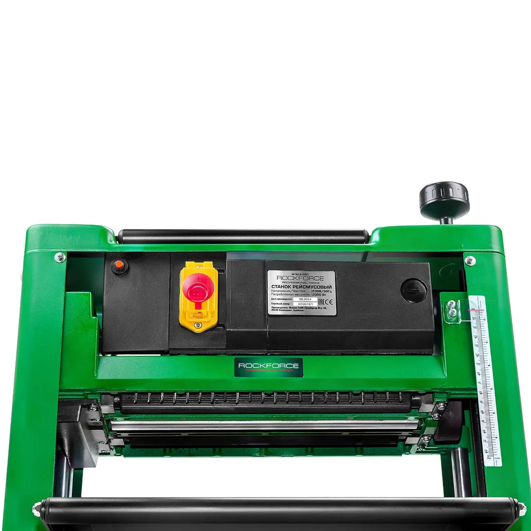 Станок рейсмусовый, 2000Вт, 8000 об/мин, ширина строгания 330 мм, глубина строгания 3 мм RockForce RF-M1B-LS-3301