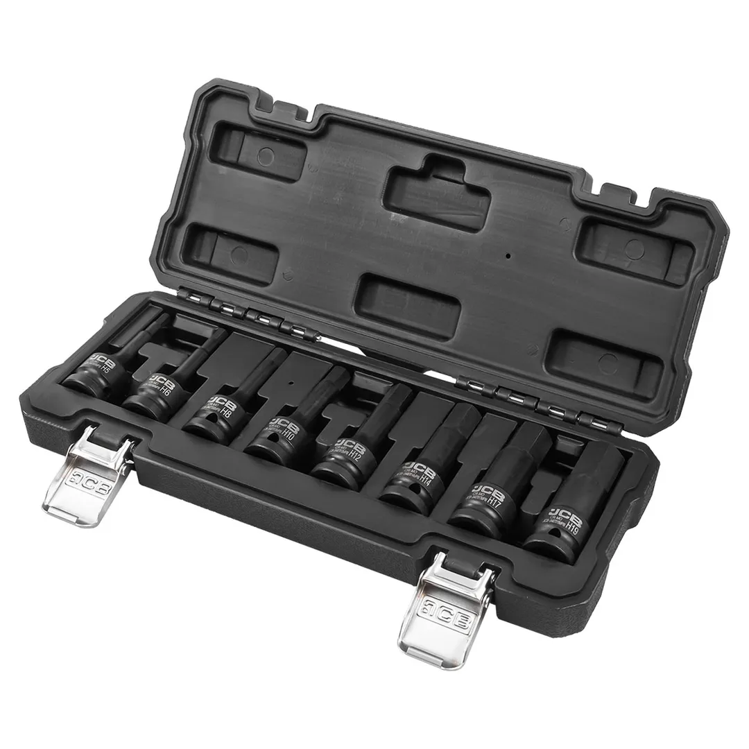 Набор головок-бит HEX ударных H5-H19 1/2'' 8 пр JCB JCB-4087MPB