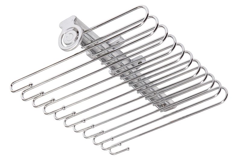 Выдвижная вешалка для брюк крепл.верх., хром GRIDLI 113941