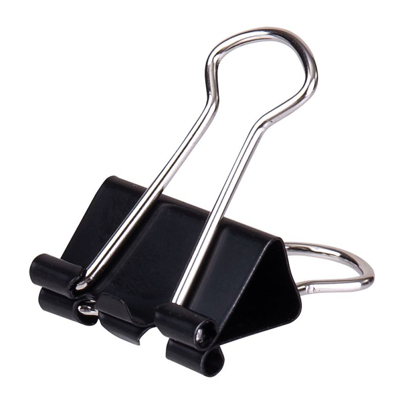 Зажим для бумаг "Deli", 19 мм, 12 штук, черный