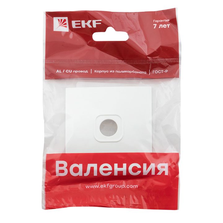 Валенсия лицевая панель розетки TV 1-местная 75Ом 5-862МГц жемчуг EKF PROxima ESA00-L-027-50