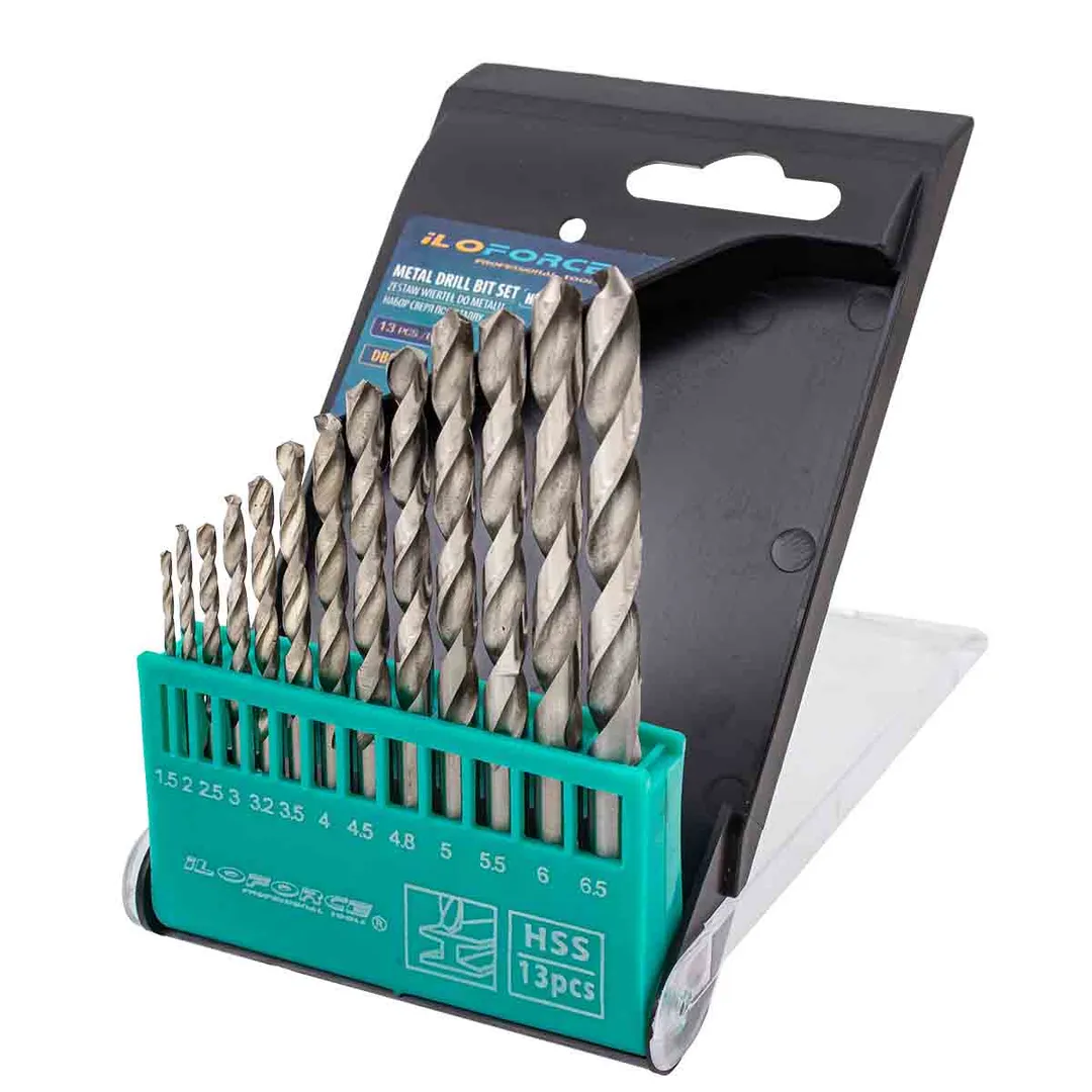 Набор сверл по металлу 13 пр, 1.5-6.5 мм ILOforce IF-DBS13