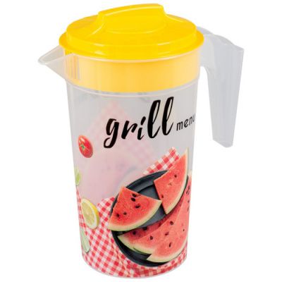 Кувшин с крышкой GRILL MENU 1,2л, с декором Полимербыт 4314896