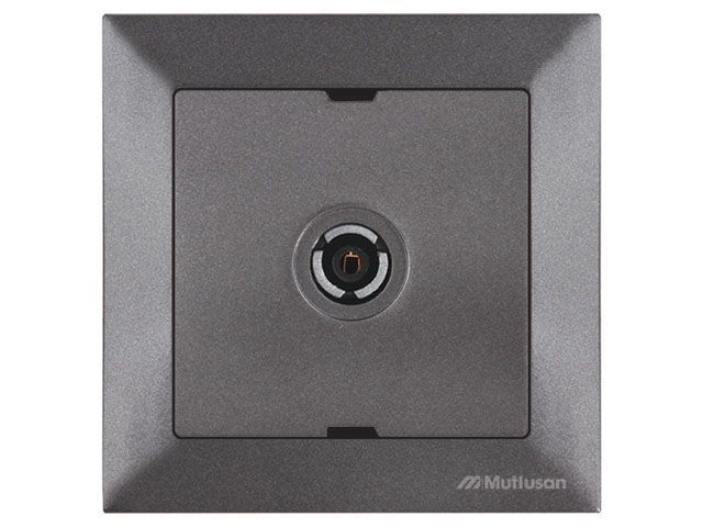 Розетка телевиз. 1-ая, скрытая, с/з, 11dB, переходная, дымчатая, DARIA, Mutlusan 21201700195