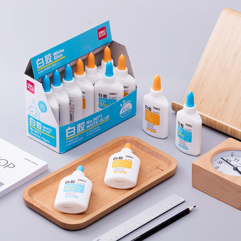 Клей ПВА Deli "9071", 60 мл, ассорти