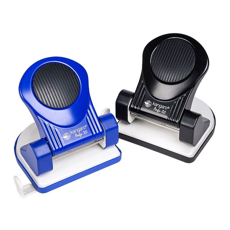 Дырокол Kangaro "Perfo-30", 30 листов, черный