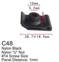 Клипса для крепления внутренней обшивки а/м Тойота пластиковая, 100 шт Forsage C0048(Toyota)