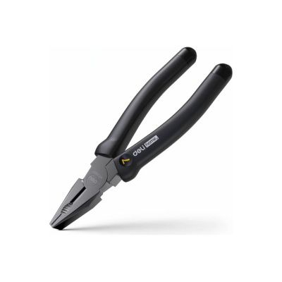 Длинногубцы Deli HS EHT2007, 180 мм, Soft Touch, черный