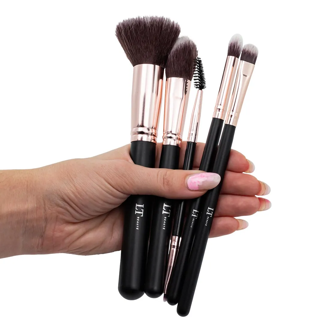 Кисти для макияжа, набор 5 пр. La and Te beaute LT-MBS2(черный)