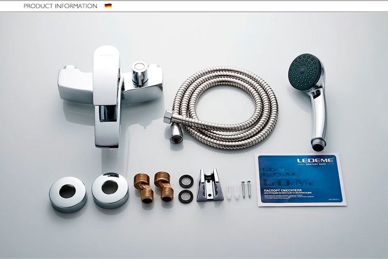 Смеситель для ванны, цинк, хром Ledeme L3243