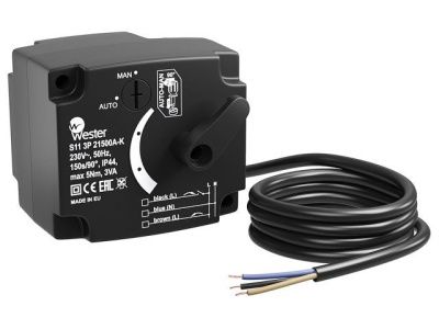 Привод S11 3P 21500A-K 230 VAC 50 Hz 150s/90° 3-точ. SPDT 5 Nm WESTER 0-04-0100