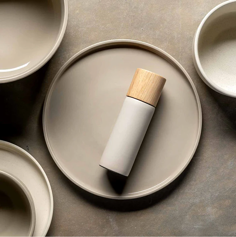 Мельница для специй "RОМА", керамика, дерево, бежевый