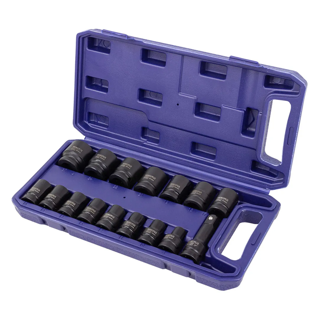 Набор ударных головок 8-27 мм 1/2'' 6 гр 16 пр, удлинитель 75 мм YATAFORCE YF-4179-5MPB