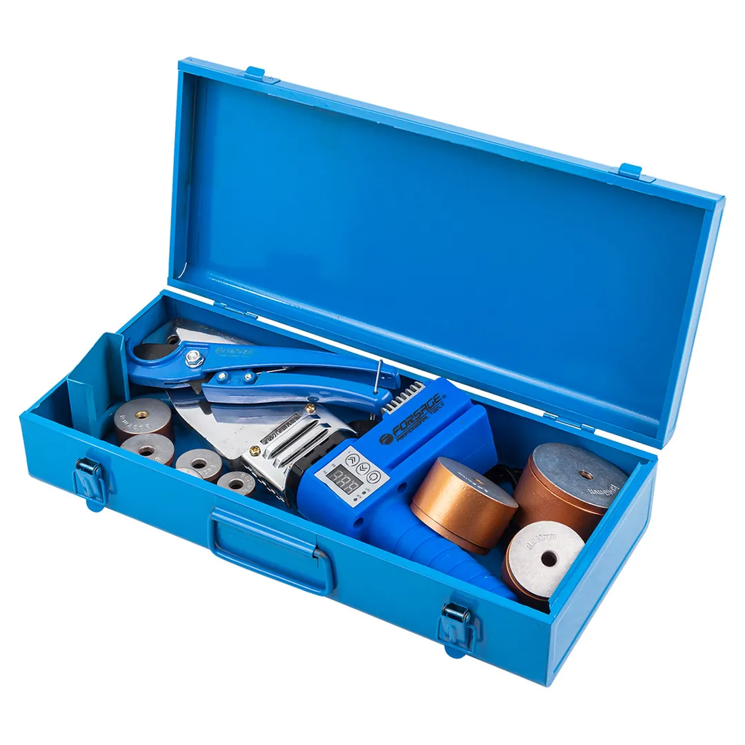 Аппарат для сварки полимерных труб 1000W, 6 насадок: 20, 25, 32, 40, 50, 63 мм Forsage F-PW-1002