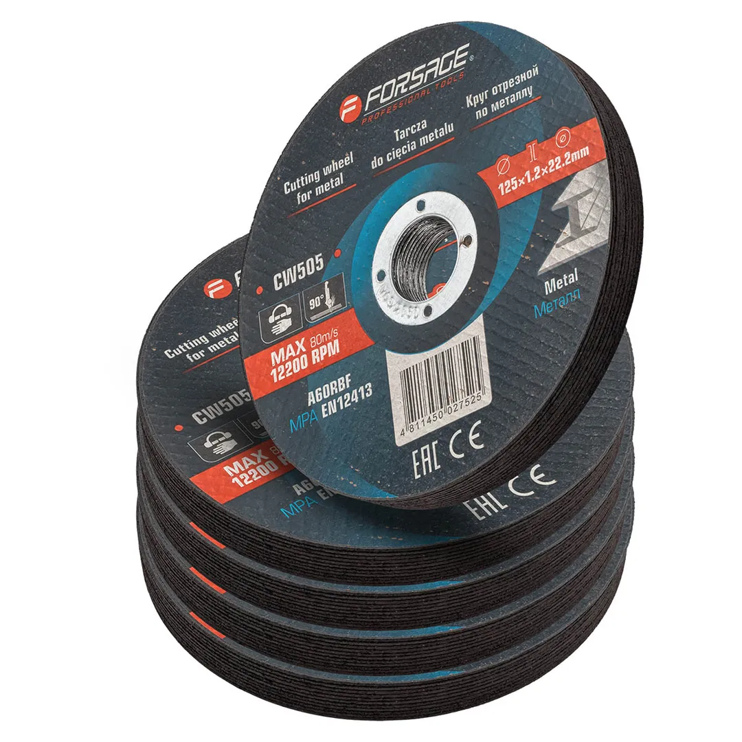 Круг отрезной по металлу 125x1.2x22.2 мм, к-т 50 шт Forsage F-CW505[к-т 50 шт.]
