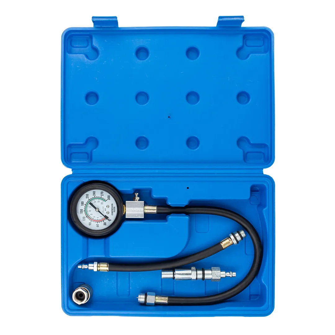 Компрессометр для бензиновых двигателей, 0-21bar, 4 пр. RockForce RF-907G09