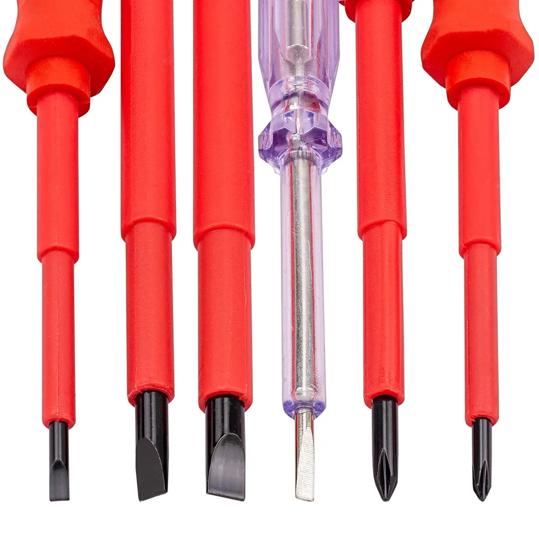 Набор диэлектрических отверток PH, SL, индикаторная отвертка 6 пр RockForce RF-2828