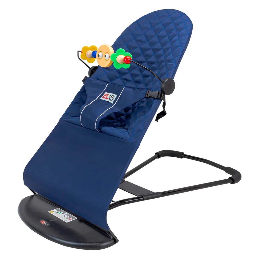 Шезлонг детский складной EL15 BSC-BU