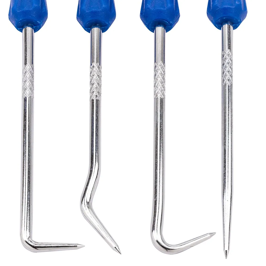 Набор крючков для демонтажа сальников с прорезиненными рукоятками 4 пр Forsage F-904U4