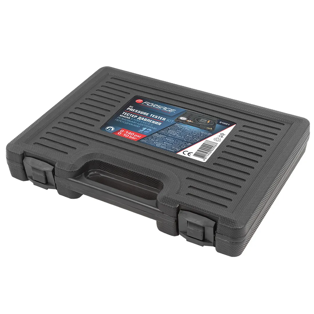 Тестер давления масла в комплекте с резьбовыми переходниками 12 пр0-10Bar Forsage F-912G1