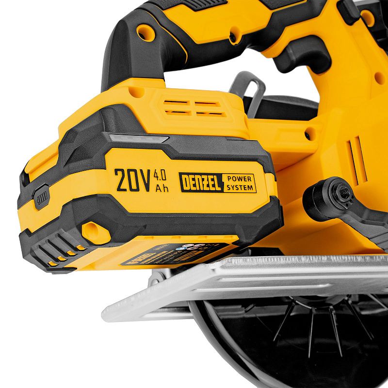 Пила циркулярная аккумуляторная CCSH-20-165, 165 мм, Li-Ion, 20 В Denzel 27405