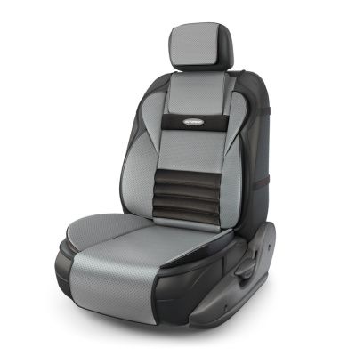 Накидка на сиденье Multi Comfort, ортопедическая, экокожа, чёрн./т.серый MLT-320G BK/D.GY