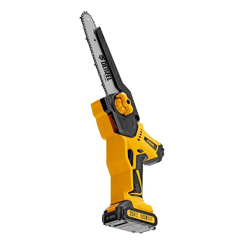 Цепная мини-пила аккумуляторная бесщет., СCS-200BL, шина 200 мм, Li-Ion, 20 В Denzel 58653