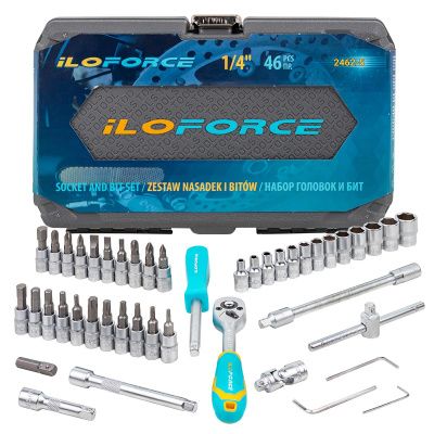 Набор инструментов 46 пр. 1/4" 6-гр ILOforce IF-2462-5