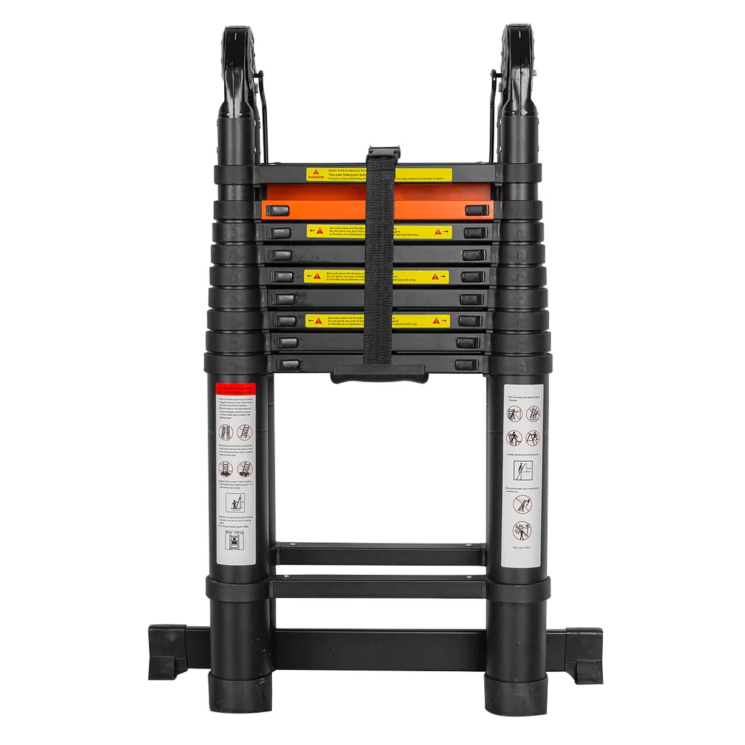 Лестница-стремянка телескопическая алюм. бытовая 3.1+3.1м, 10+10 ступ. RockForce RF-UP310-M