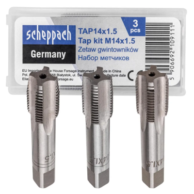 Метчик M14x1,5 3 шт Scheppach Sch-TAP14x1.5