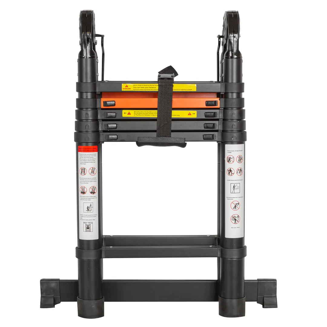 Лестница-стремянка телескопическая алюм. бытовая 1.9+1.9м, 6+6 ступ. RockForce RF-UP190-M