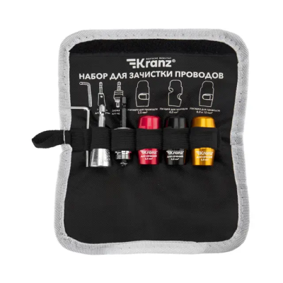Набор для зачистки проводов, мягкий чехол, 6 пр KRANZ KR-92-0460-1