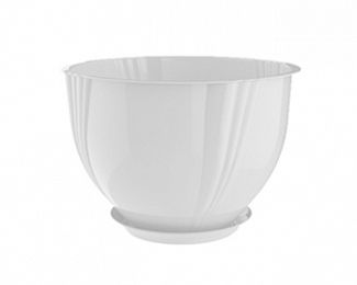 Кашпо Diana 1 л с поддоном (снежно-белый) BEROSSI АС 26601000