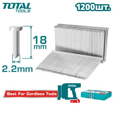 Гвозди по бетону 6,4x2,2x18 (1200 шт) TOTAL TAC12018