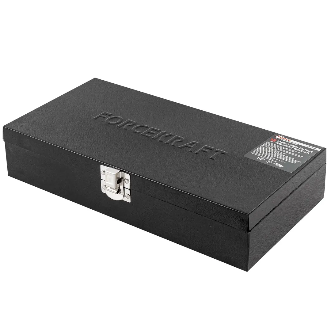 Набор головок ударных глубоких 12 пр., 1/2" 6-гр., 10-24 мм ForceKraft FK-4127-5MPB
