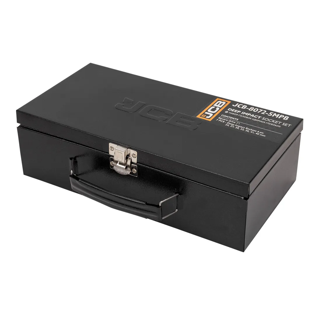 Набор ударных глубоких головок 24-46 мм 1'' 6-гр 7 пр JCB JCB-8072-5MPB