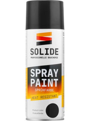 Краска-эмаль аэроз. термостойкая черный 400 мл SOLIDE SL-67505-1