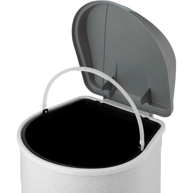 Урна для мусора IDEA 19л, пластик, с педалью, мрамор