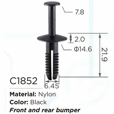 Клипса для крепления внутренней обшивки а/м БМВ/Вольво, пласт., 100 шт Forsage C1852(BMW/Volvo)