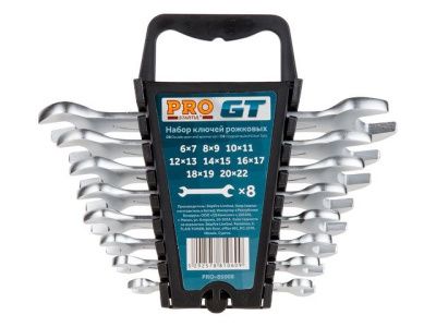 Набор ключей рожковых 6-22 мм 8 пр GT Pro Startul PRO-85008