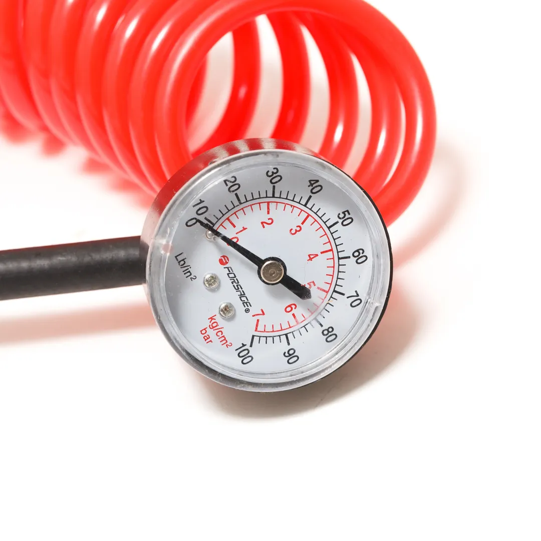 Компрессор поршневой автомобильный с витым шлангом 45 л/мин, 23А 12V, питание на клеммы Forsage F-95