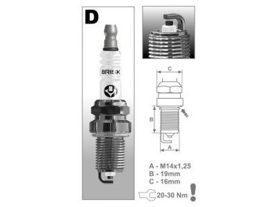 Свеча зажигания DR17YC BRISK 443221326410-A