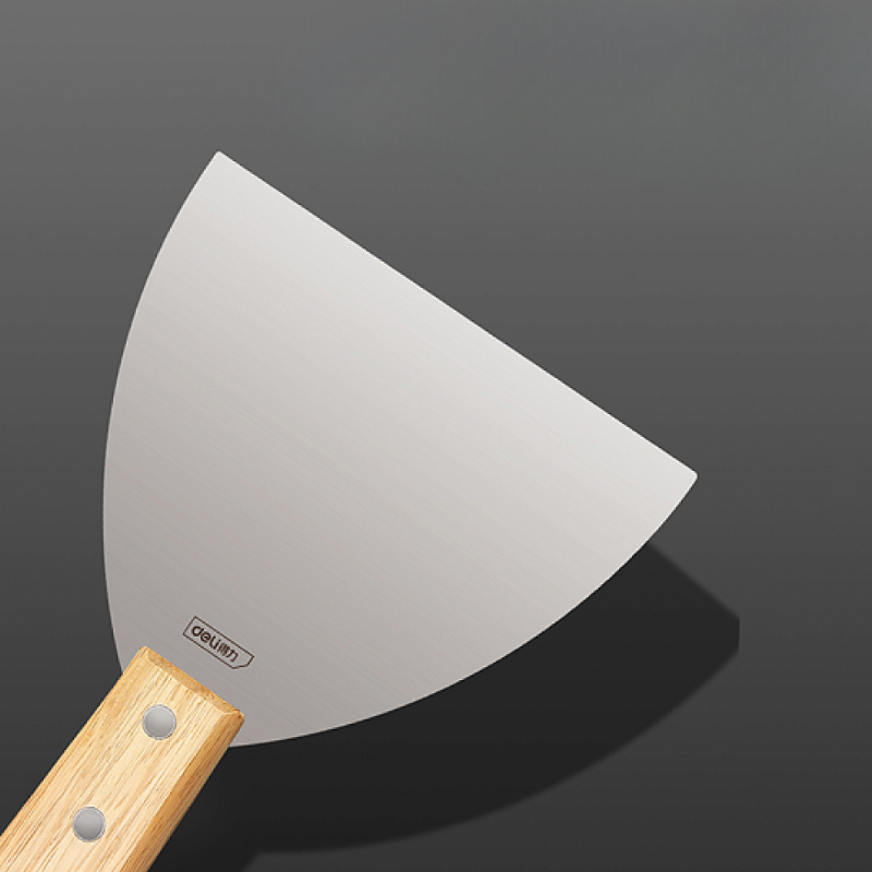 Шпатель Deli YS DL-HD3C, нержавеющий, 75 мм, деревянная рукоятка