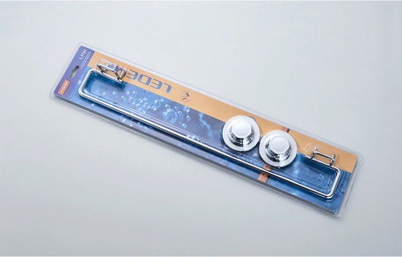 Полотенцедержатель на вакуумных присосках, пластик, хром Ledeme L3701