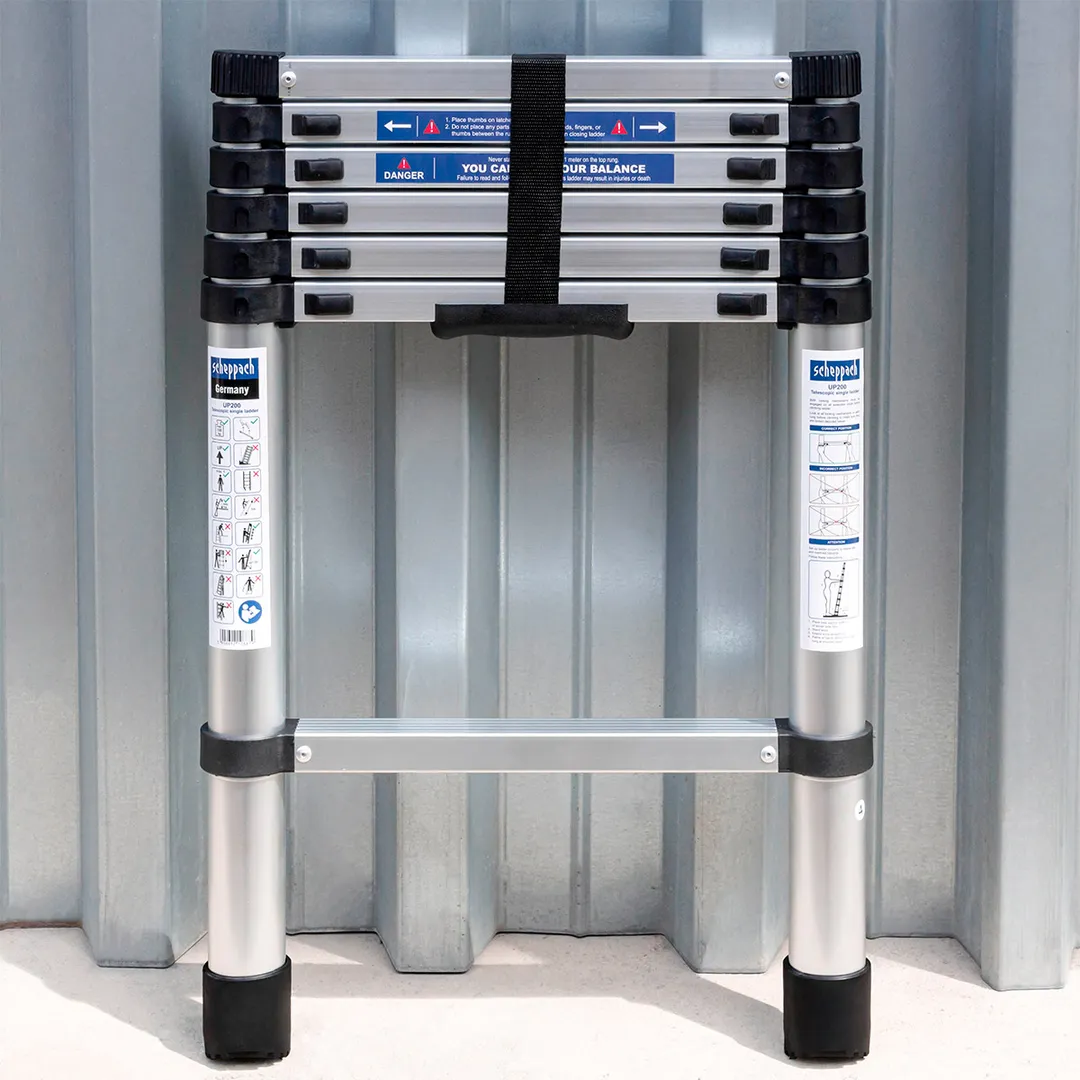 Лестница телескопическая алюм. бытовая 2.0 м 7 ступ. Scheppach Sch-UP200