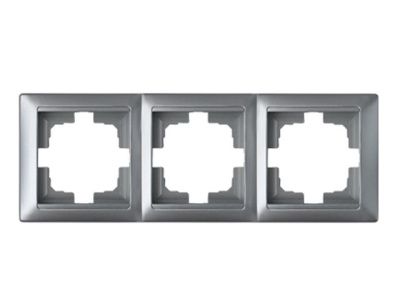 Рамка 3-местная серебро, Стиль, Bylectrica ЮЛИГ.735212.216сер