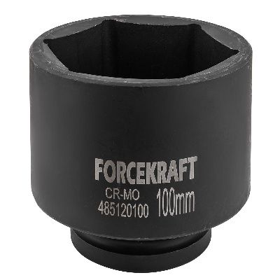Головка ударная глубокая 1'', 100 мм, 6-гр ForceKraft FK-485120100