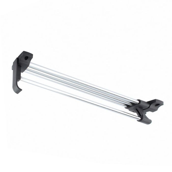 Выдвижная вешалка L-350 усиленная с ручкой, полая трубка, хром/черный REJS 73383